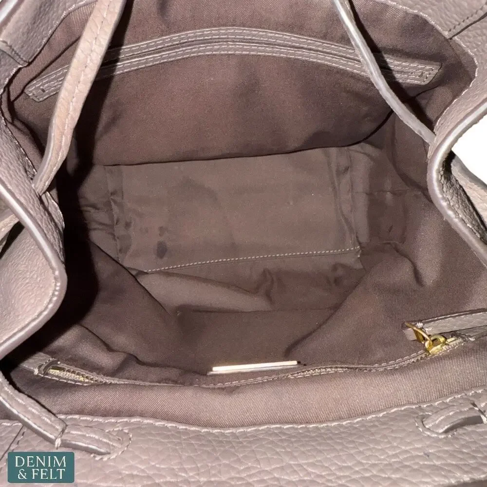 Tory Burch Sand McGraw Leather Backpack w/‎ Tassel Detail, Adjustable Straps